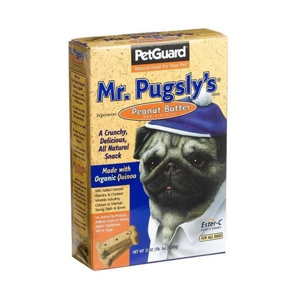 PETGUARD: Treat Dog Bisc Pugsly Pnt Bttr, 21 oz