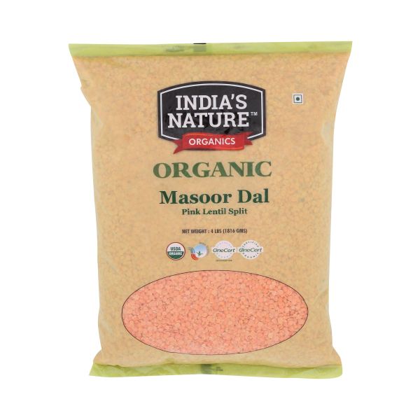 INDIAS NATURE: Lentil Red Masoor Dal, 4 LB