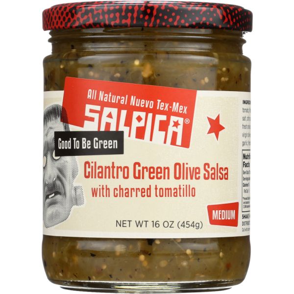 SALPICA: Salsa Mld Cilantro Grn Olive, 16 oz