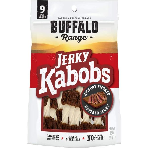 BUFFALO RANGE: Jerky Kabob Smoked 9Pc, 3.5 oz