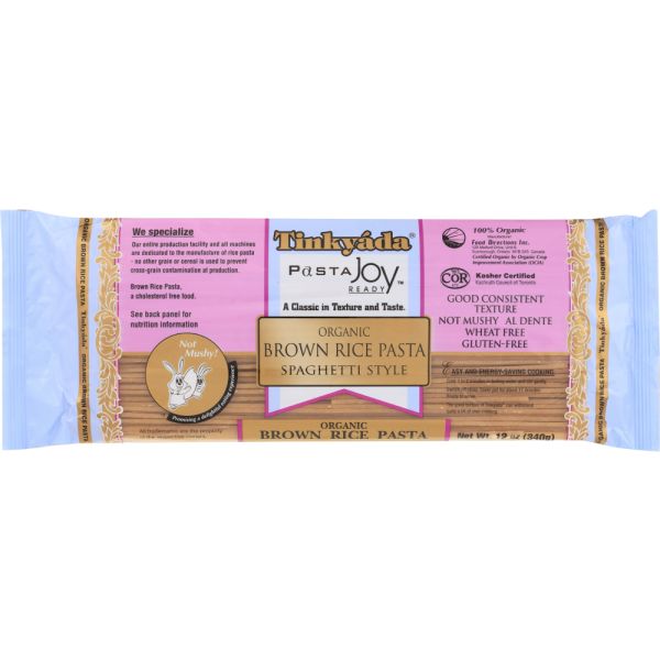 TINKYADA: Organic Brown Rice Spaghetti Style, 12 oz