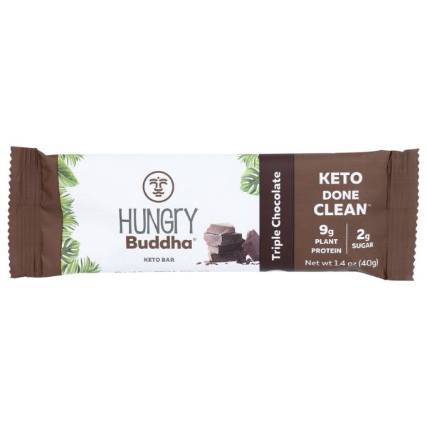 HUNGRY BUDDHA: Triple Chocolate Keto Bar, 1.4 oz