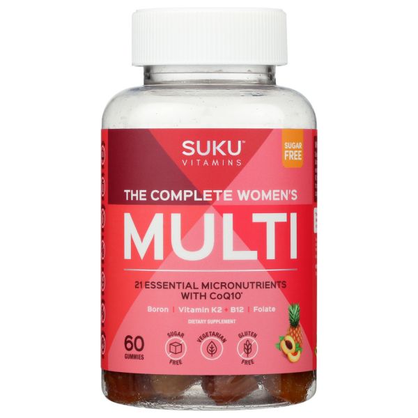 SUKU VITAMINS: Womens Multivitamin Gummy, 60 pc