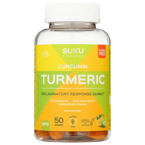 SUKU VITAMINS: Turmeric Curcumin Gummies, 50 pc