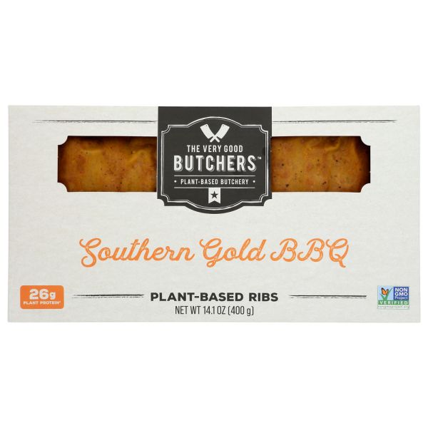 VERY GOOD BUTCHERS: Plant Based Southern Gold BBQ Ribs, 400 gm
