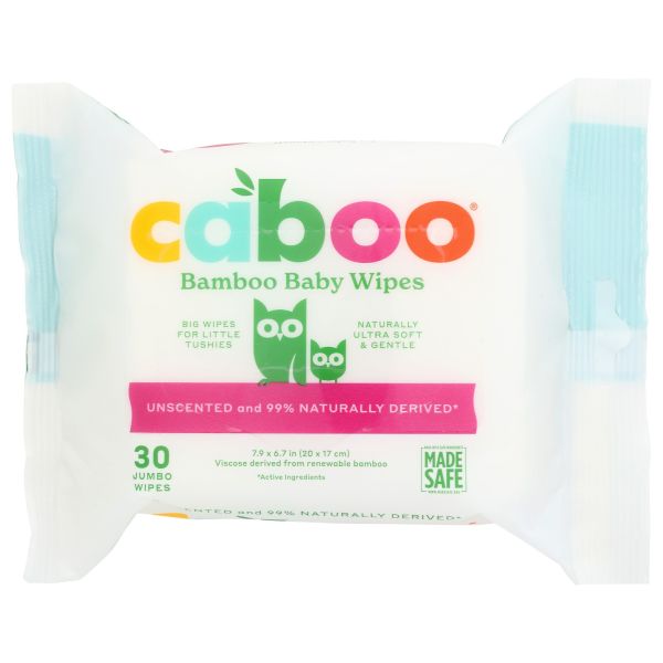 CABOO: Wipe Baby Bamboo Flip Top, 30 packs