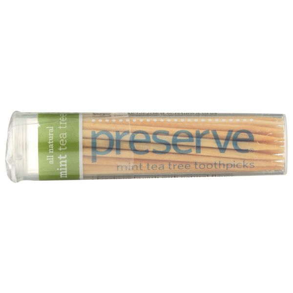 PRESERVE: Mint Tea Tree Toothpicks, 35 pc