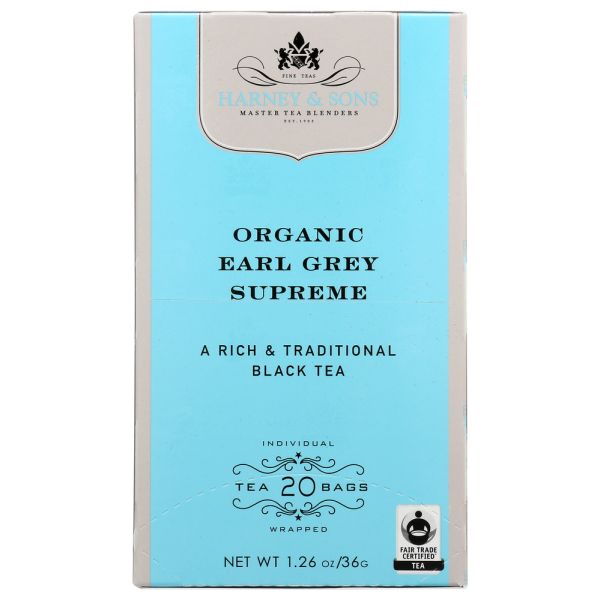 HARNEY & SONS: Earl Grey Supreme Tea, 20 ea