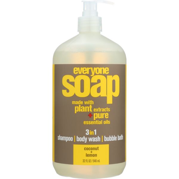 EO PRODUCTS: Everyone 3-in-1 Coconut + Lemon Soap, 32 Oz