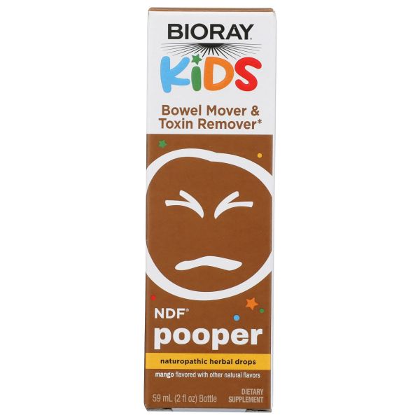 BIORAY KIDS: NDF Pooper Liquid Herbal Drops, 2 oz