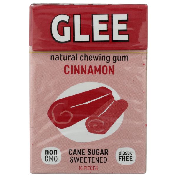 GLEE GUM: All Natural Chewing Gum Cinnamon, 16 pc