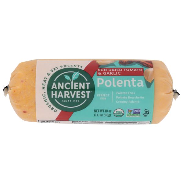 ANCIENT HARVEST: Sun Dried Tomato Garlic Polenta, 18 oz