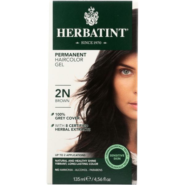 HERBATINT: Permanent Herbal Haircolor Gel 2N Brown, 4 oz