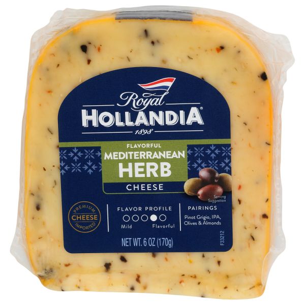 ROYAL HOLLANDIA: Chs Med Herb Wedge, 6 oz