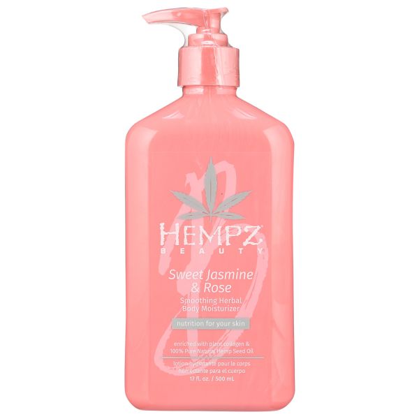 HEMPZ: Sweet Jasmine & Rose Soothing Herbal Body Moisturizer, 17 fo