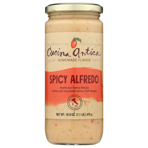 CUCINA ANTICA: Spicy Alfredo Pasta Sauce, 16.9 oz