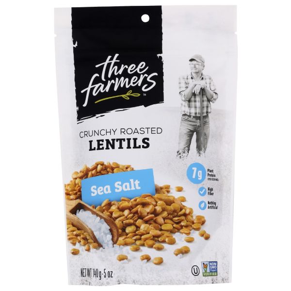 THREE FARMERS FOODS INC: Snack Lentil Lightly Salted, 140 gm