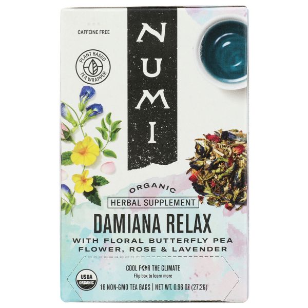 NUMI TEAS: Damiana Relax Tea 16Pc, 0.96 oz