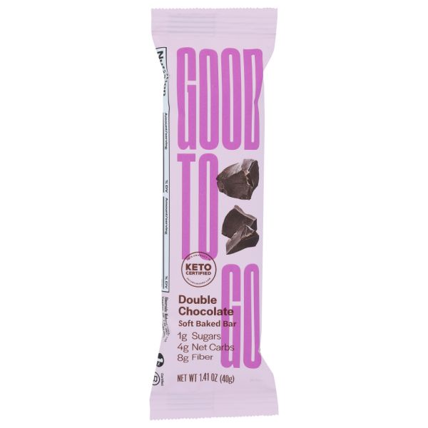 GOOD TO GO: Double Chocolate Keto Bar, 1.41 oz