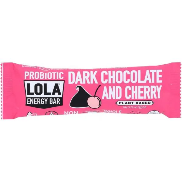 LOLA SNACKS: Dark Chocolate Cherry Energy Bar, 1.76 oz