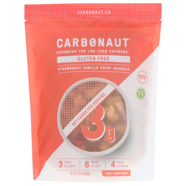 CARBONAUT: Crisp Granola Strawberry Vanilla, 10 OZ