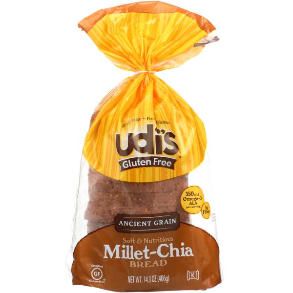 UDIS: Gluten Free Millet-Chia Bread, 14.2 oz