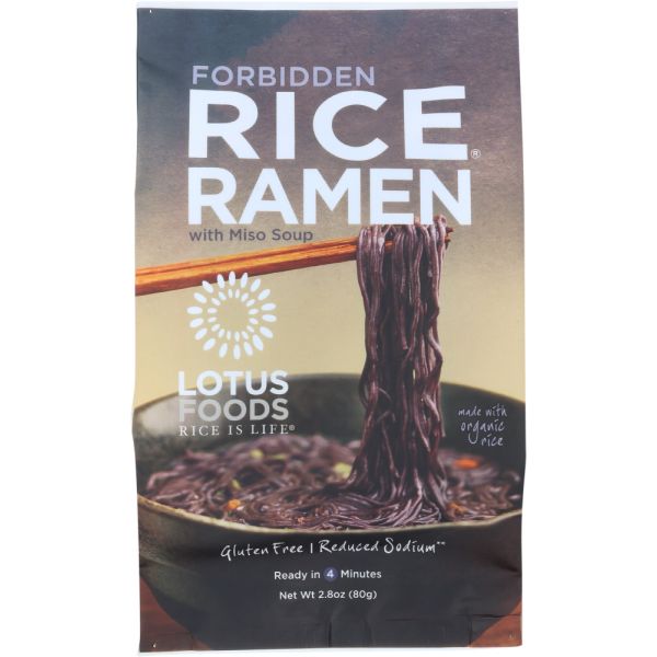 LOTUS FOODS: Rice Ramen with Miso Soup Forbidden, 2.8 oz