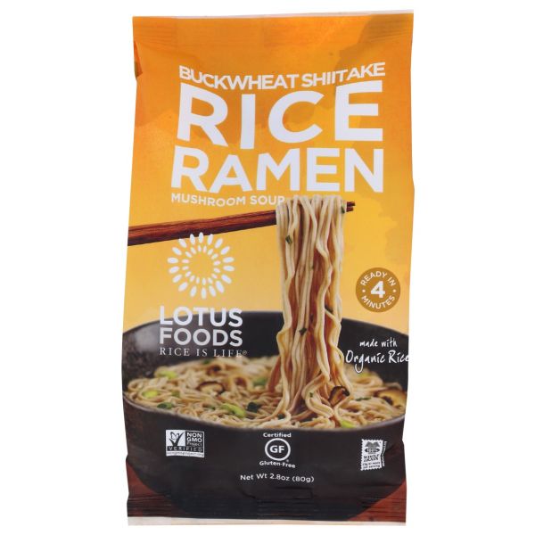 LOTUS FOODS: Buckwheat Shiitake Rice Ramen Mushroom Soup, 2.8 oz