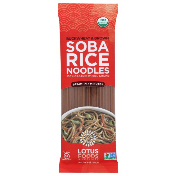 LOTUS FOODS: Noodles Brn Rice Soba Org, 8 oz