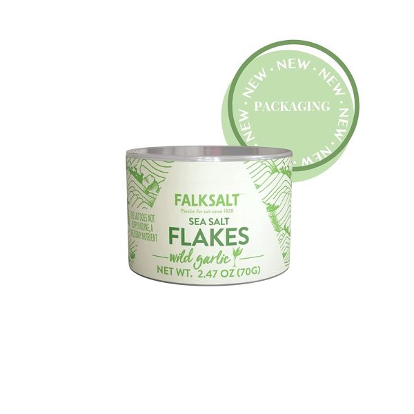 FALKSALT: Salt Flakes Wild Garlic, 2.47 oz