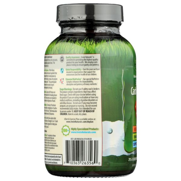 IRWIN NATURALS: 3 In 1 Carb Blocker Maximum Strength, 75 sg