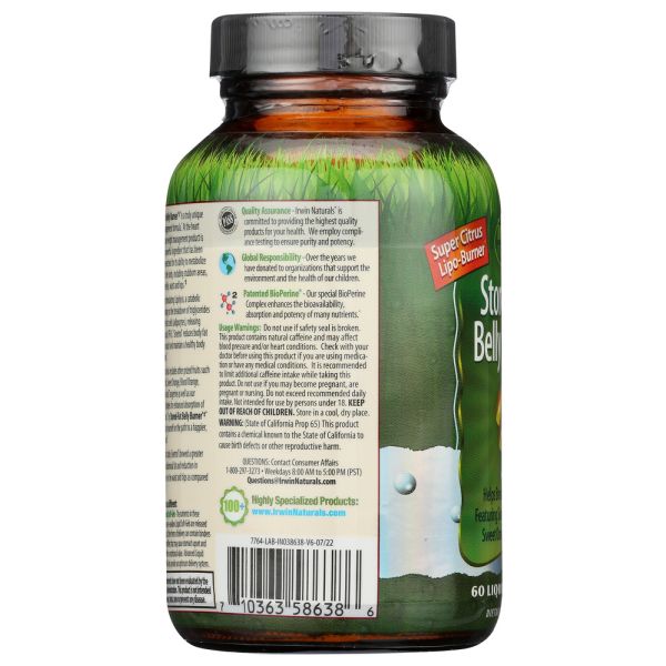 IRWIN NATURALS: Stored Fat Belly Burner, 60 sg