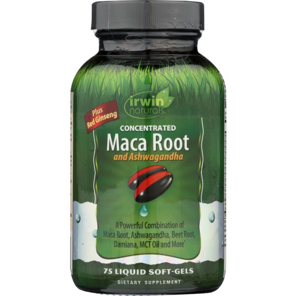 IRWIN NATURALS: Maca Root Ashwagandha, 75 sg