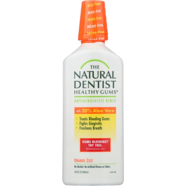 NATURAL DENTIST: Mouthrinse Orange Zest, 16 oz