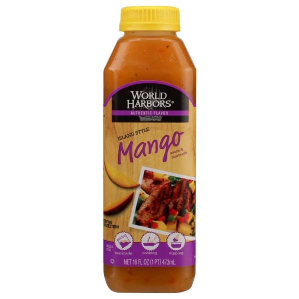 WORLD HARBORS: Sauce Island Style Mango, 16 oz