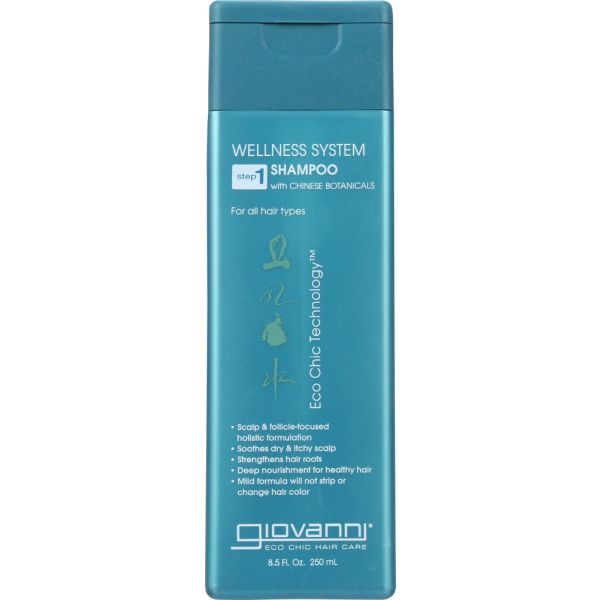 GIOVANNI COSMETICS: Wellness Shampoo Chinese Botanicals Step 1, 8.5 oz