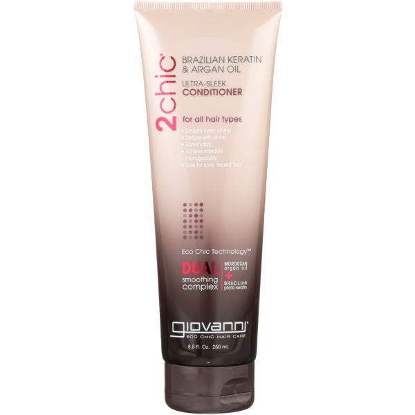 GIOVANNI COSMETICS: Ultra-sleek Conditioner Brazilian Keratin & Argan Oil, 8.5 oz