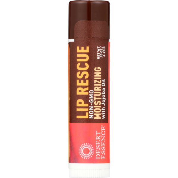 DESERT ESSENCE: Lip Rescue Moisturizing Jojoba Oil Lip Balm, 0.15 oz