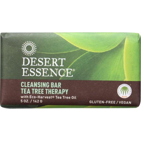 DESERT ESSENCE: Cleansing Bar Tea Tree Therapy, 5 oz