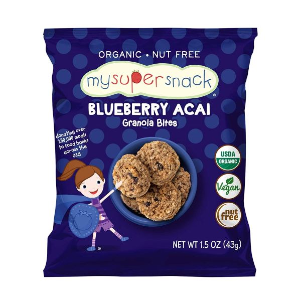 MYSUPERSNACK: Granola Bites Blubry Acai, 1.5 oz