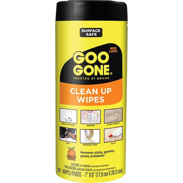 GOO GONE: Wipes Tough Task, 24 pc