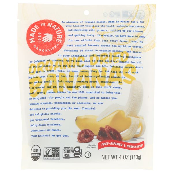 MADE IN NATURE: Organic Bananas, 4 oz