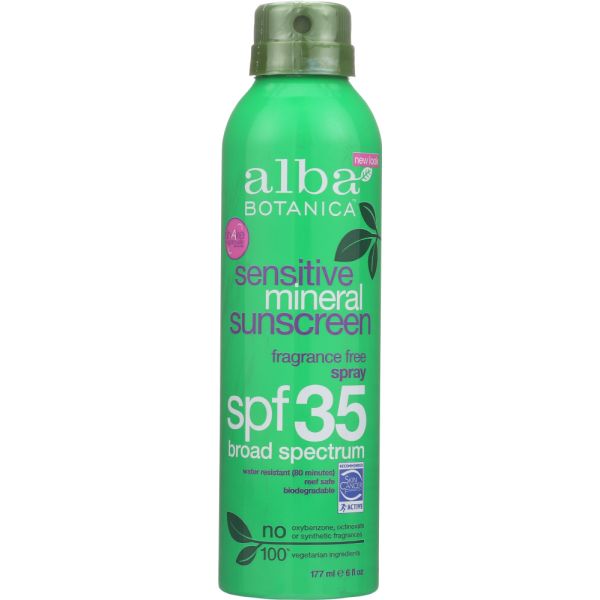 ALBA BOTANICA: Sensitive Mineral Sunscreen SPF 33, 6 oz