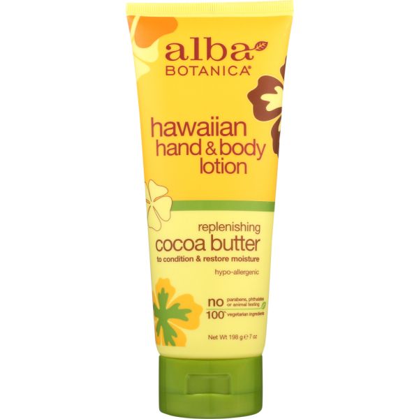 ALBA BOTANICA: Hawaiian Hand & Body Lotion Cocoa Butter, 7 oz