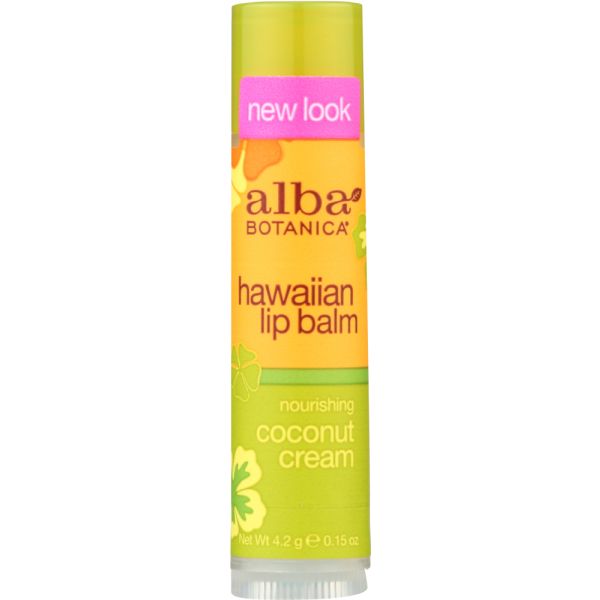 ALBA BOTANICA: Lip Balm Coconut Cream, 0.15 oz