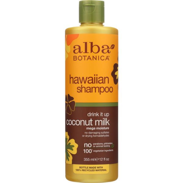 ALBA BOTANICA: More Moisture Coconut Milk Shampoo, 12 oz