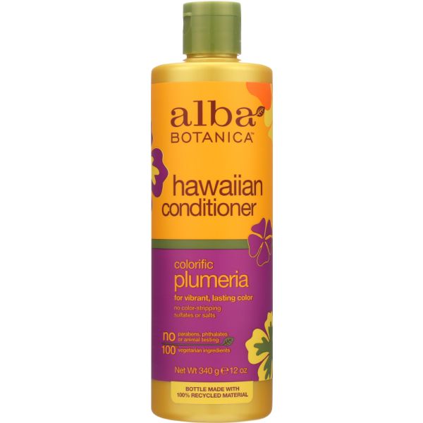 ALBA BOTANICA: Hawaiian Conditioner Colorific Plumeria, 12 oz