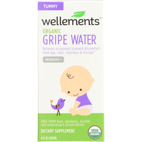 WELLEMENTS: Organic Gripe Water, 4 oz