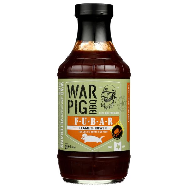 WARPIG BBQ: Sweet Tangy & Spicy Flamethrower BBQ Sauce, 21 oz