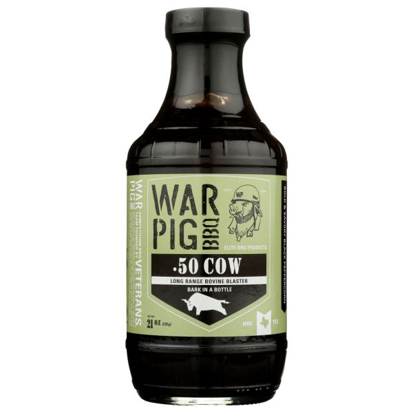 WARPIG BBQ: 50 Cow Long Range Bovine Blaster BBQ Glaze Sauce, 21 oz